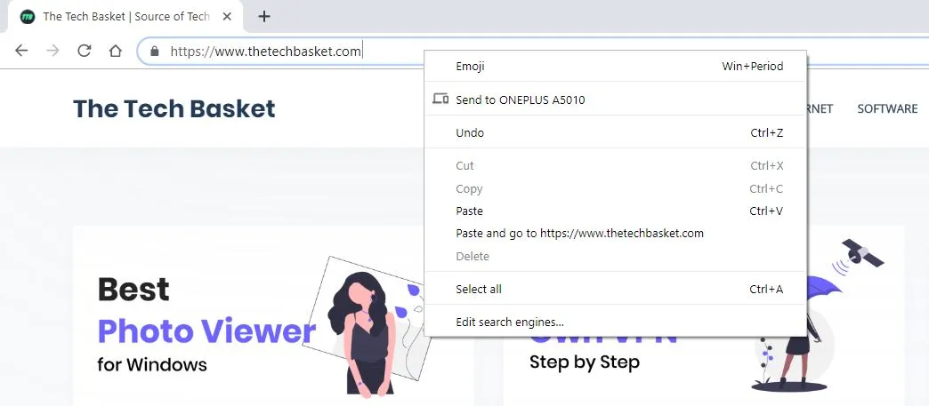 right click send to phone feature