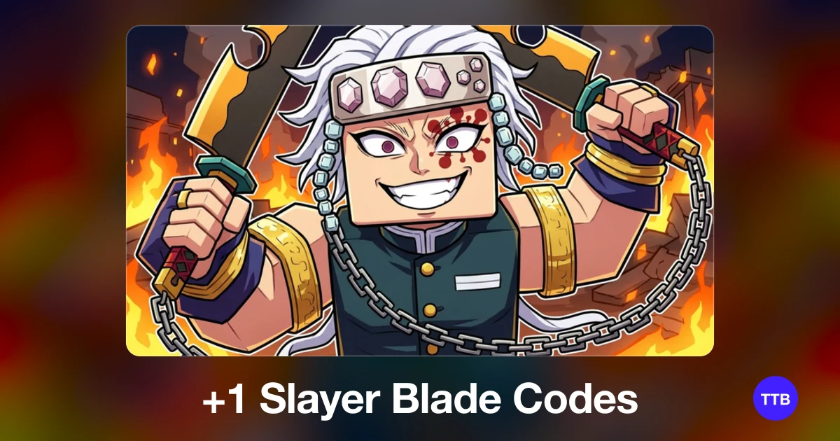 +1 Slayer Blade codes cover: the official Roblox game image with the game name