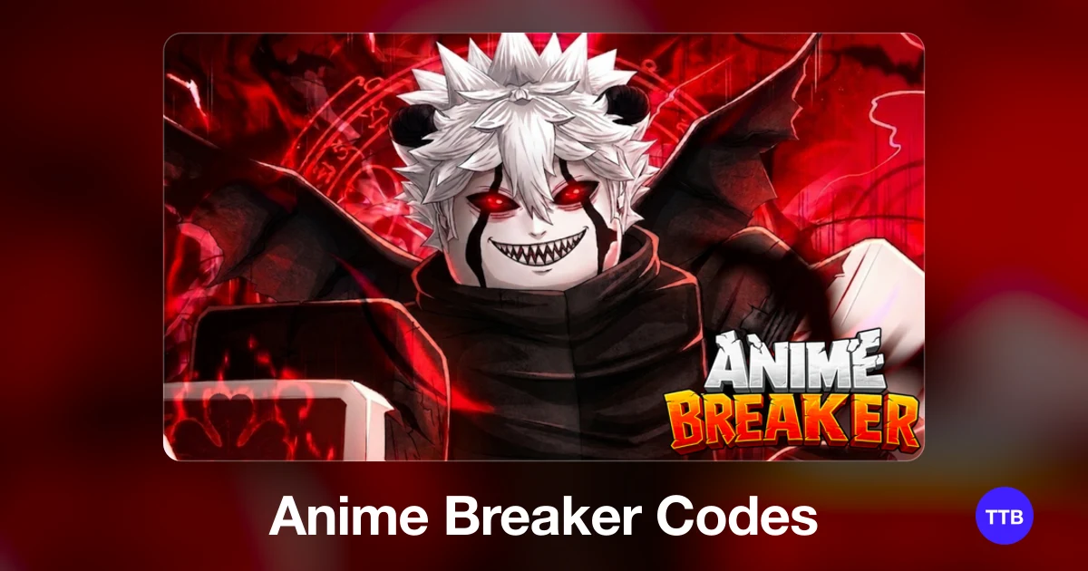 Anime Breaker codes cover: the official Roblox game image with the game name