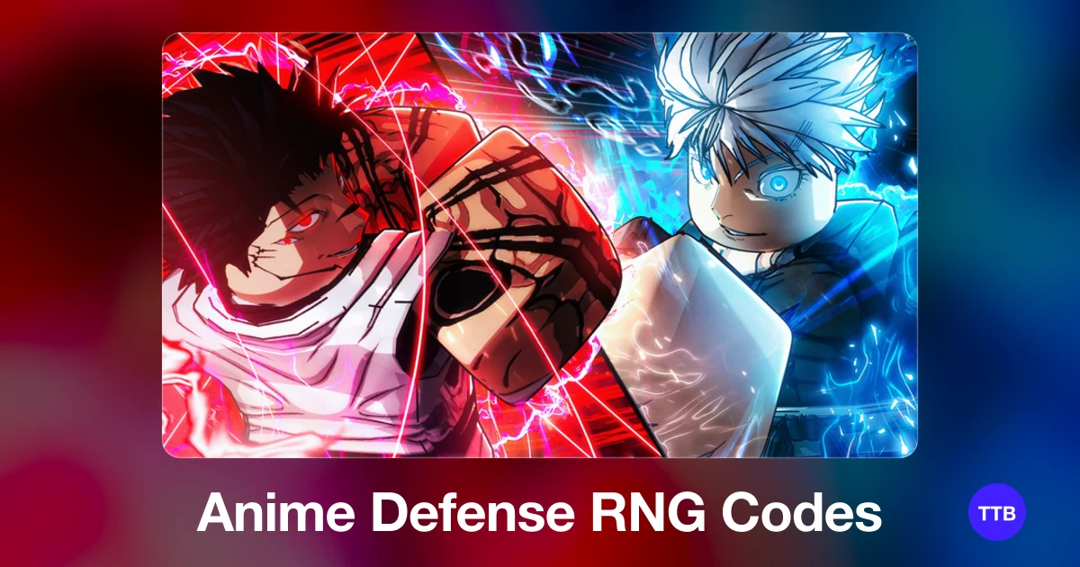 Anime Defense RNG codes cover: the official Roblox game image with the game name