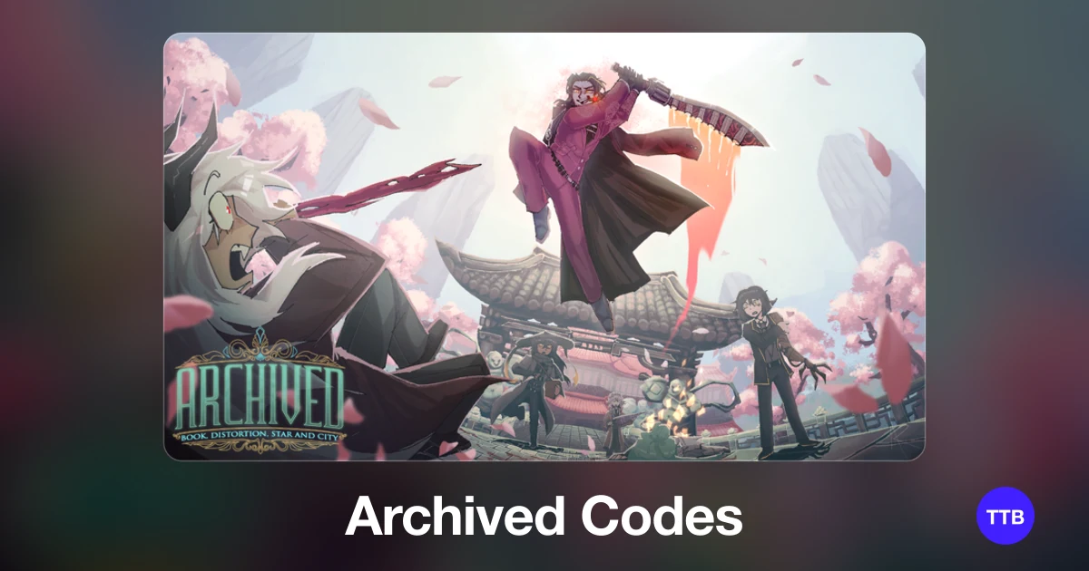 Archived codes cover: the official Roblox game image with the game name