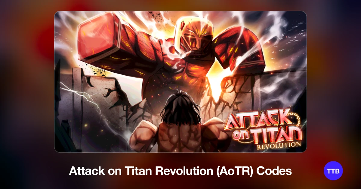 Attack on Titan Revolution (AoTR) codes cover: the official Roblox game image with the game name