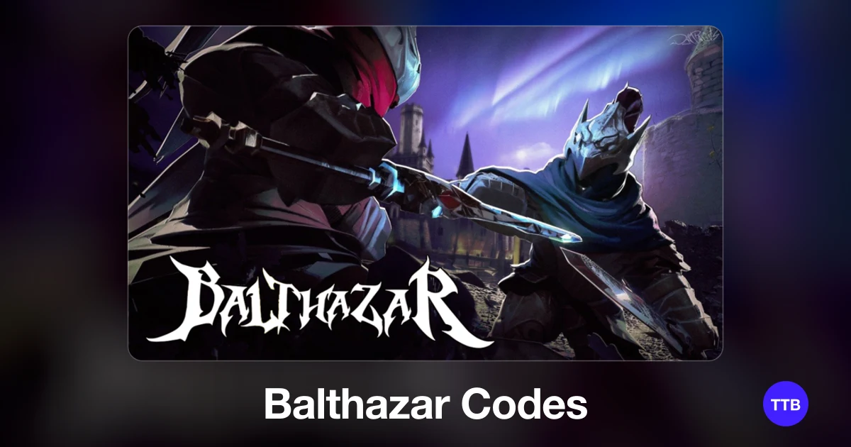 Balthazar codes cover: the official Roblox game image with the game name