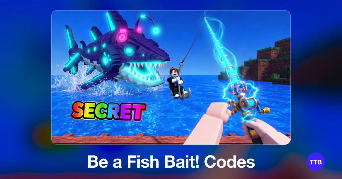 Be a Fish Bait! codes cover: the official Roblox game image with the game name