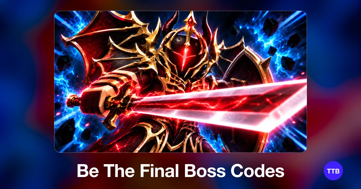 Be The Final Boss codes cover: the official Roblox game image with the game name