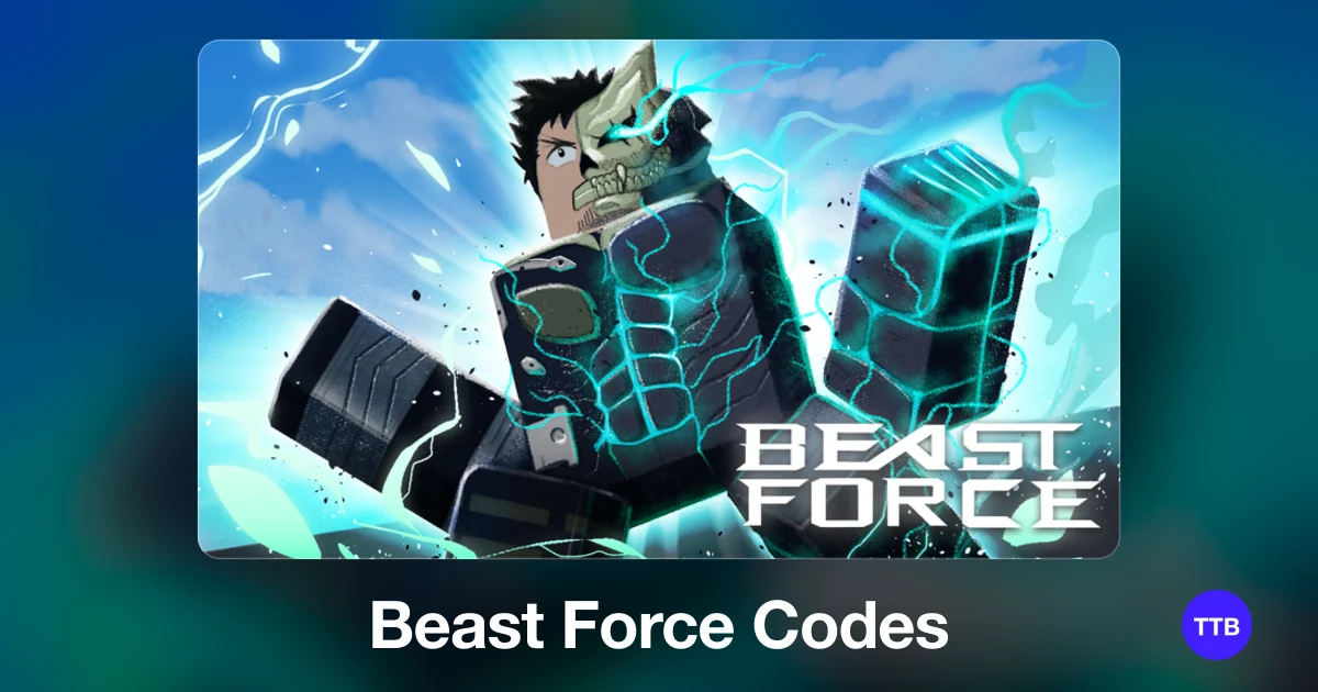 Beast Force codes cover: the official Roblox game image with the game name
