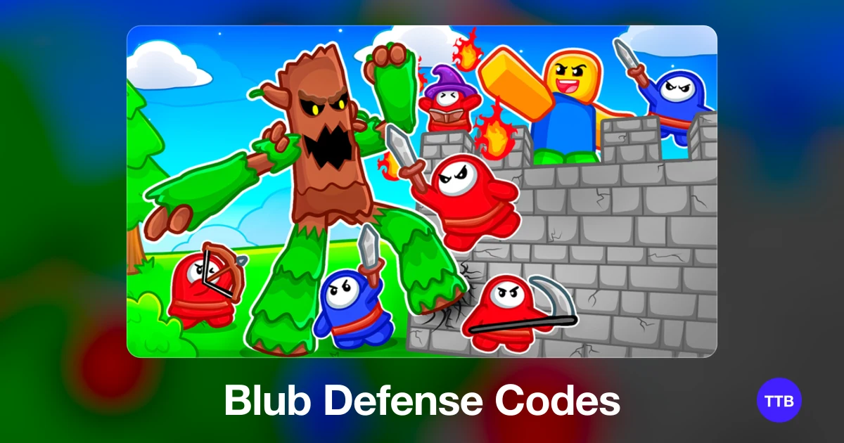 Blub Defense codes cover: the official Roblox game image with the game name