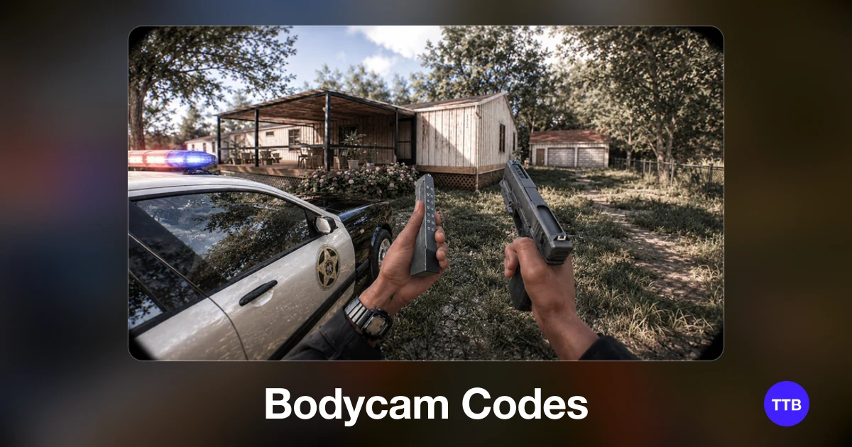 Bodycam codes cover: the official Roblox game image with the game name