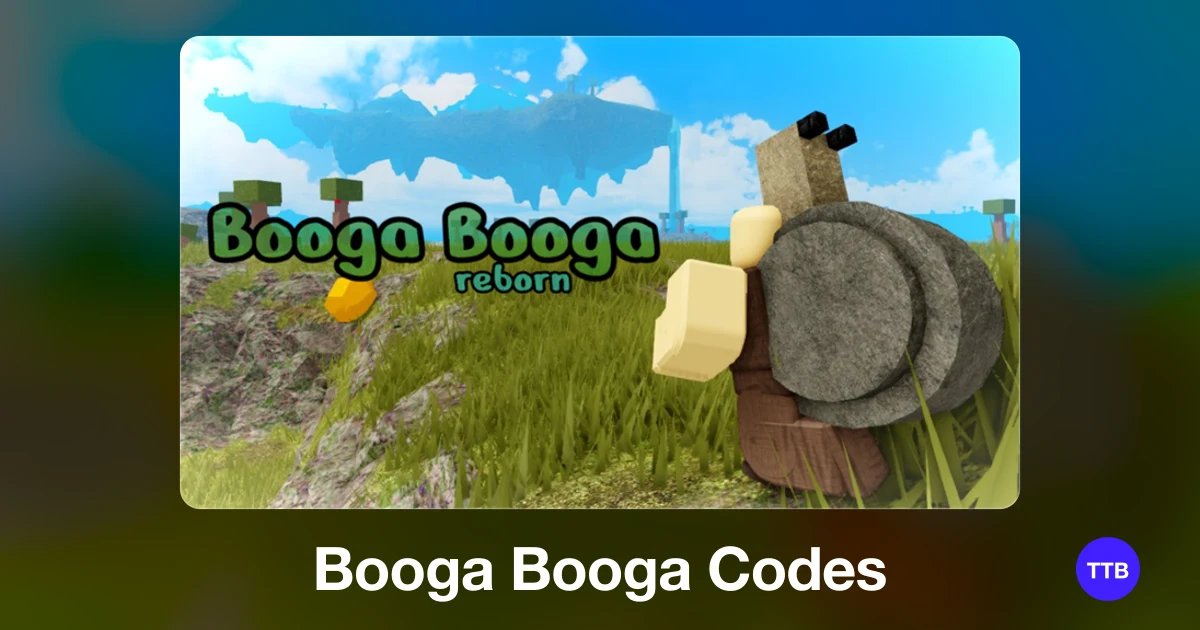 Booga Booga codes cover: the official Roblox game image with the game name
