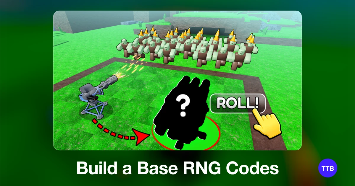 Build a Base RNG codes cover: the official Roblox game image with the game name