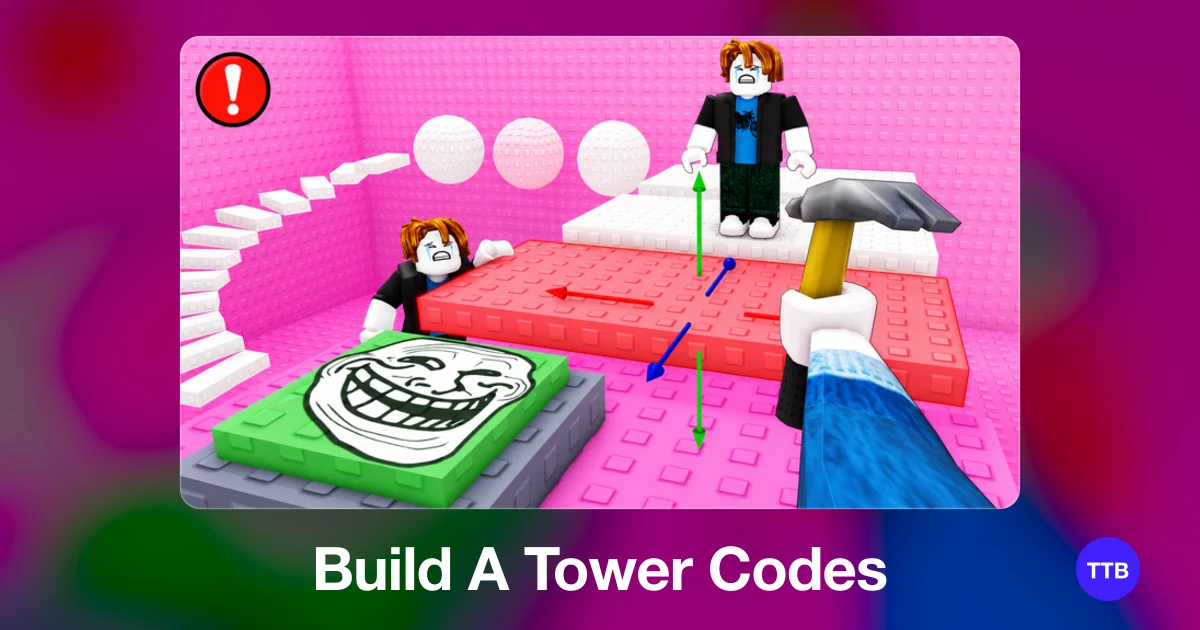 Build A Tower codes cover: the official Roblox game image with the game name