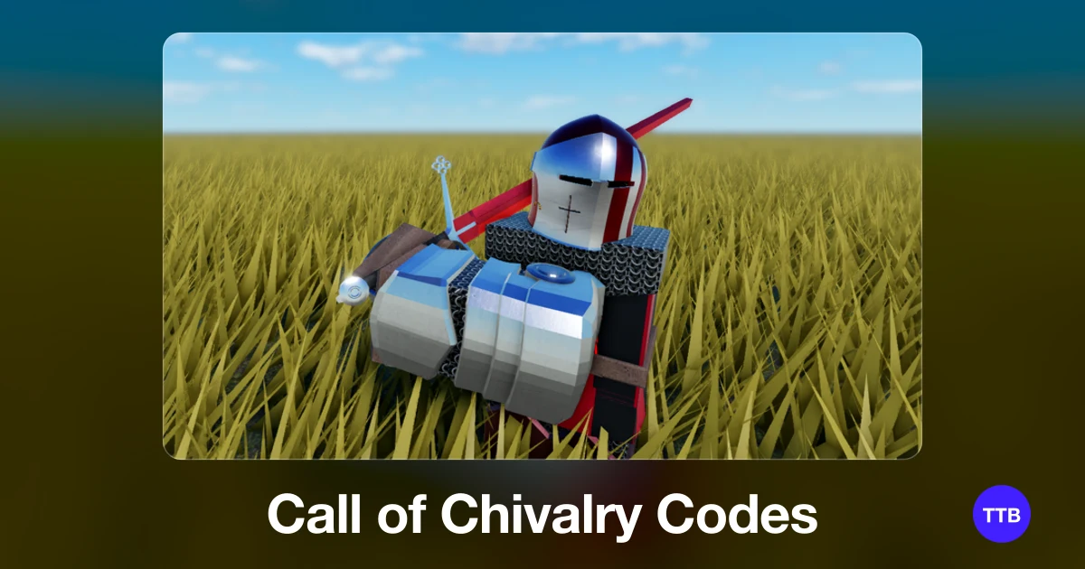 Call of Chivalry codes cover: the official Roblox game image with the game name