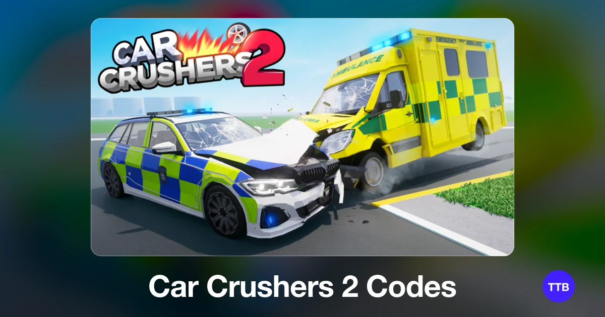 Car Crushers 2 codes cover: the official Roblox game image with the game name