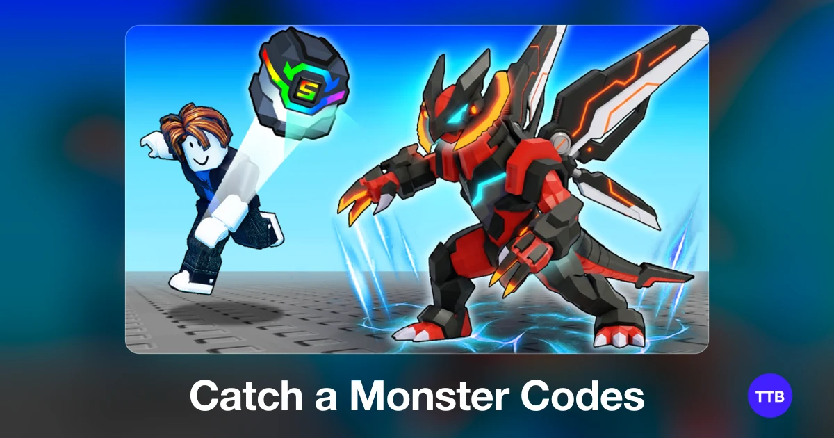 Catch a Monster codes cover: the official Roblox game image with the game name