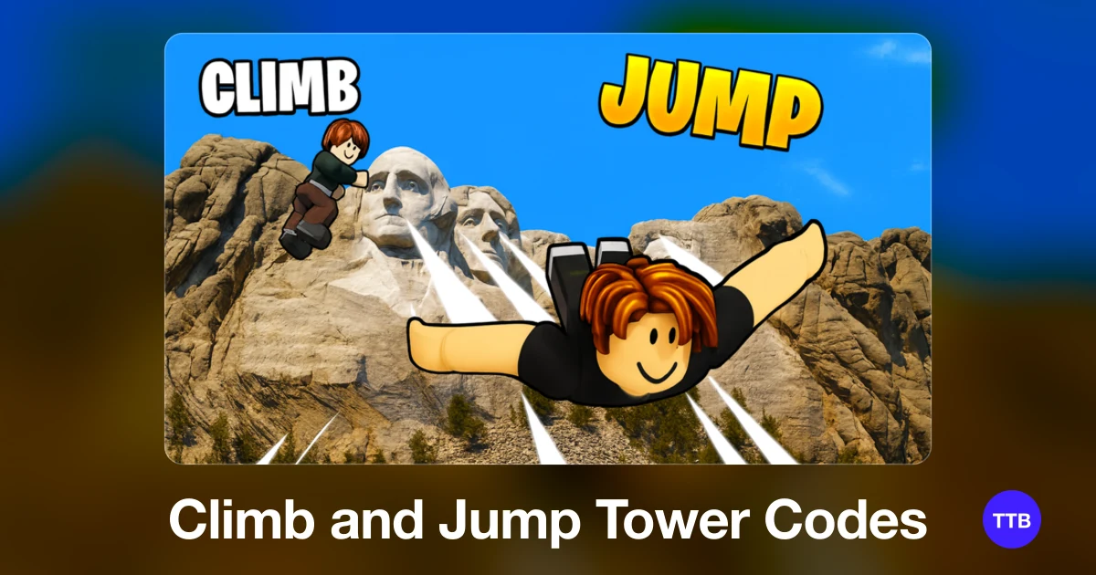 Climb and Jump Tower codes cover: the official Roblox game image with the game name