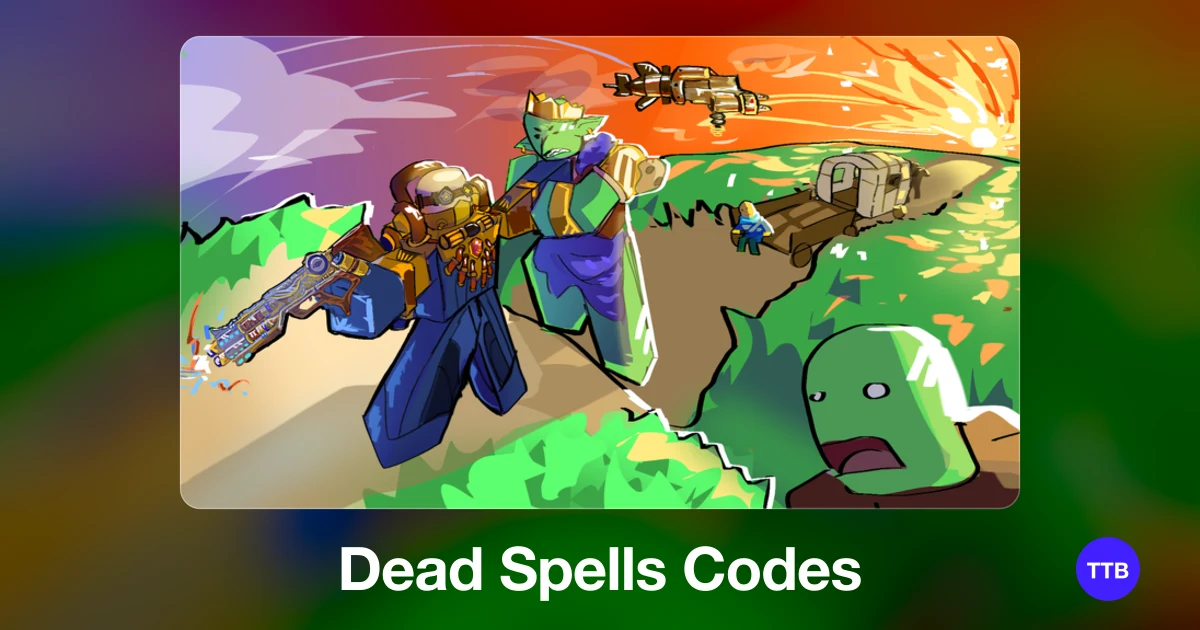 Dead Spells codes cover: the official Roblox game image with the game name