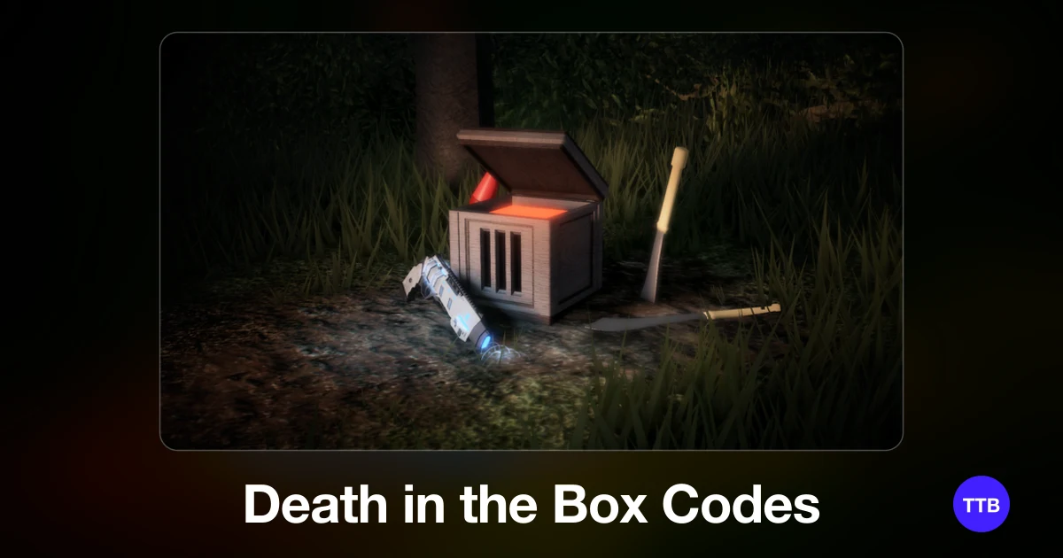 Death in the Box codes cover: the official Roblox game image with the game name