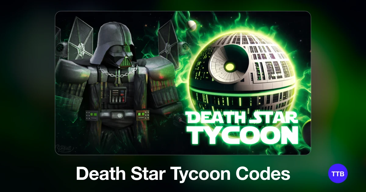 Death Star Tycoon codes cover: the official Roblox game image with the game name