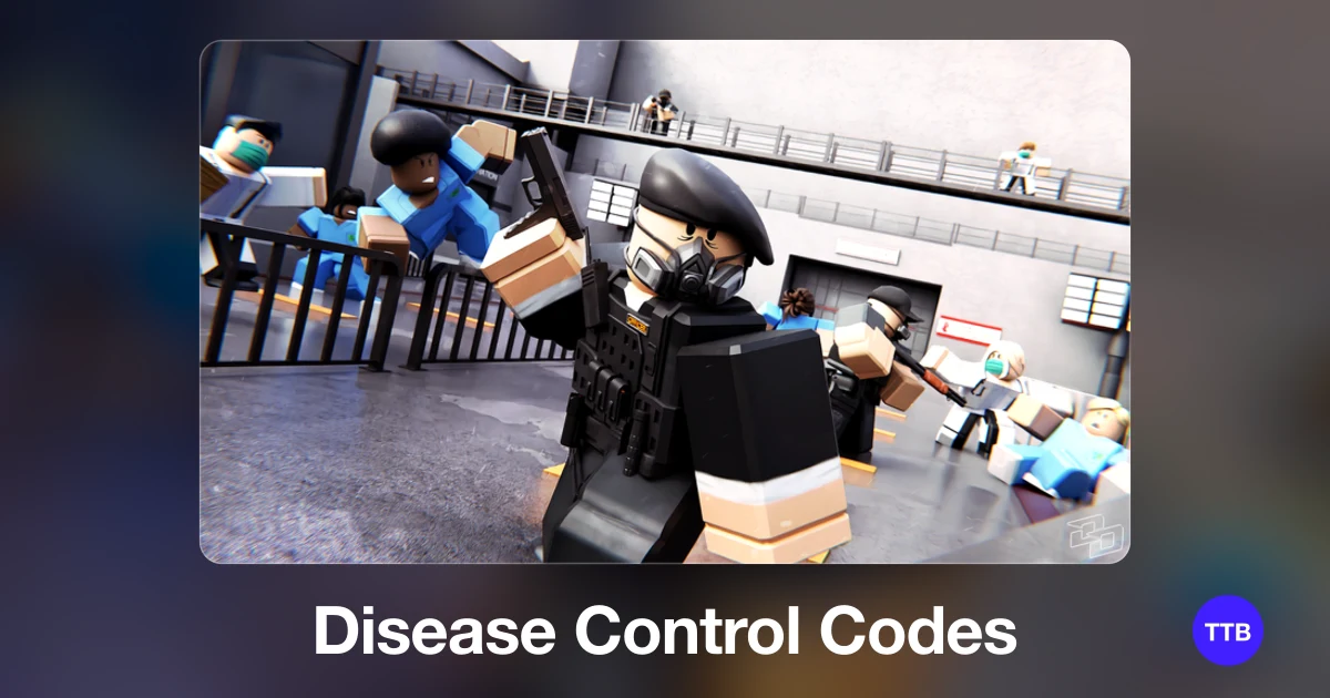 Disease Control codes cover: the official Roblox game image with the game name