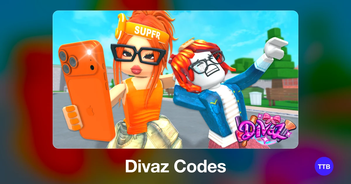 Divaz codes cover: the official Roblox game image with the game name