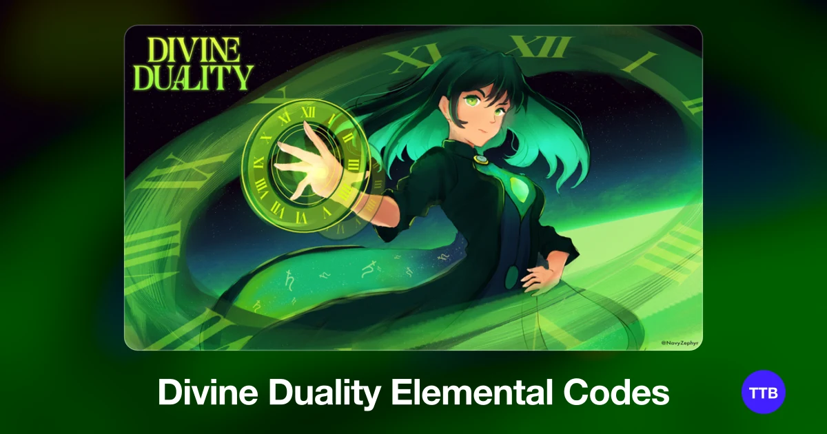 Divine Duality Elemental codes cover: the official Roblox game image with the game name