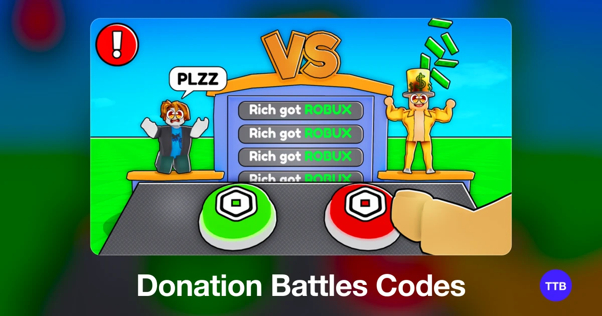 Donation Battles codes cover: the official Roblox game image with the game name