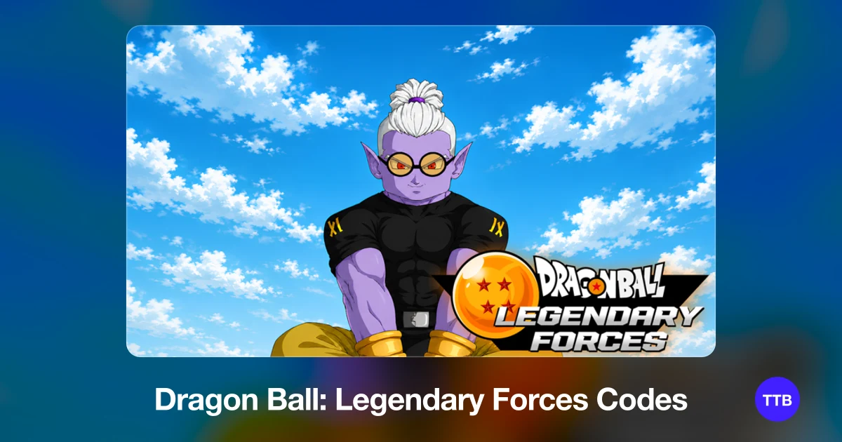 Dragon Ball: Legendary Forces codes cover: the official Roblox game image with the game name