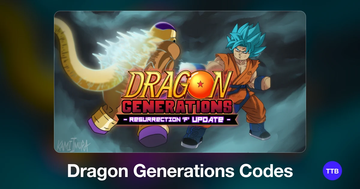 Dragon Generations codes cover: the official Roblox game image with the game name