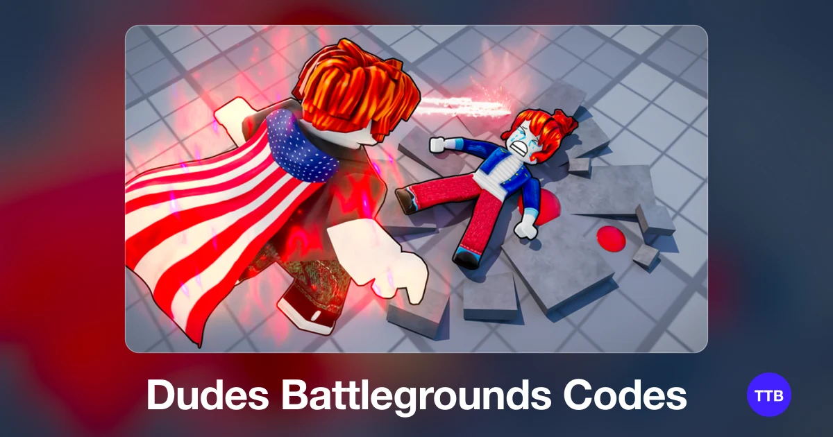 Dudes Battlegrounds codes cover: the official Roblox game image with the game name