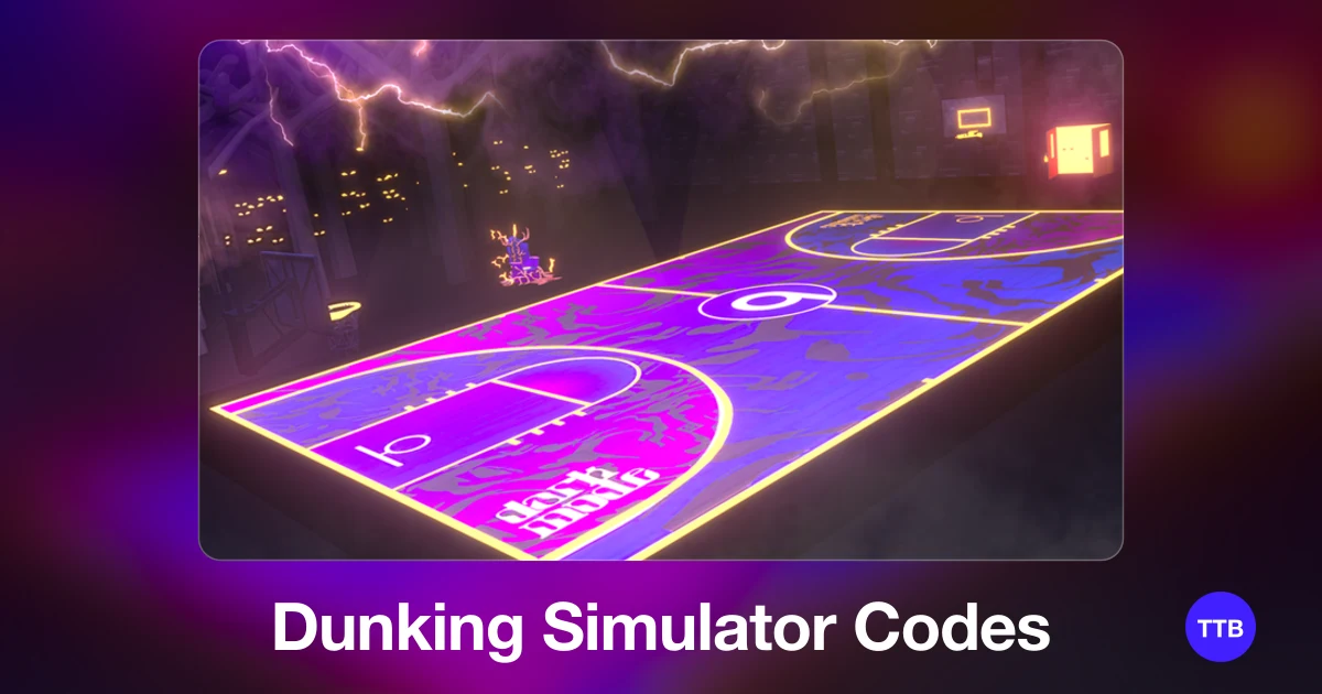 Dunking Simulator codes cover: the official Roblox game image with the game name