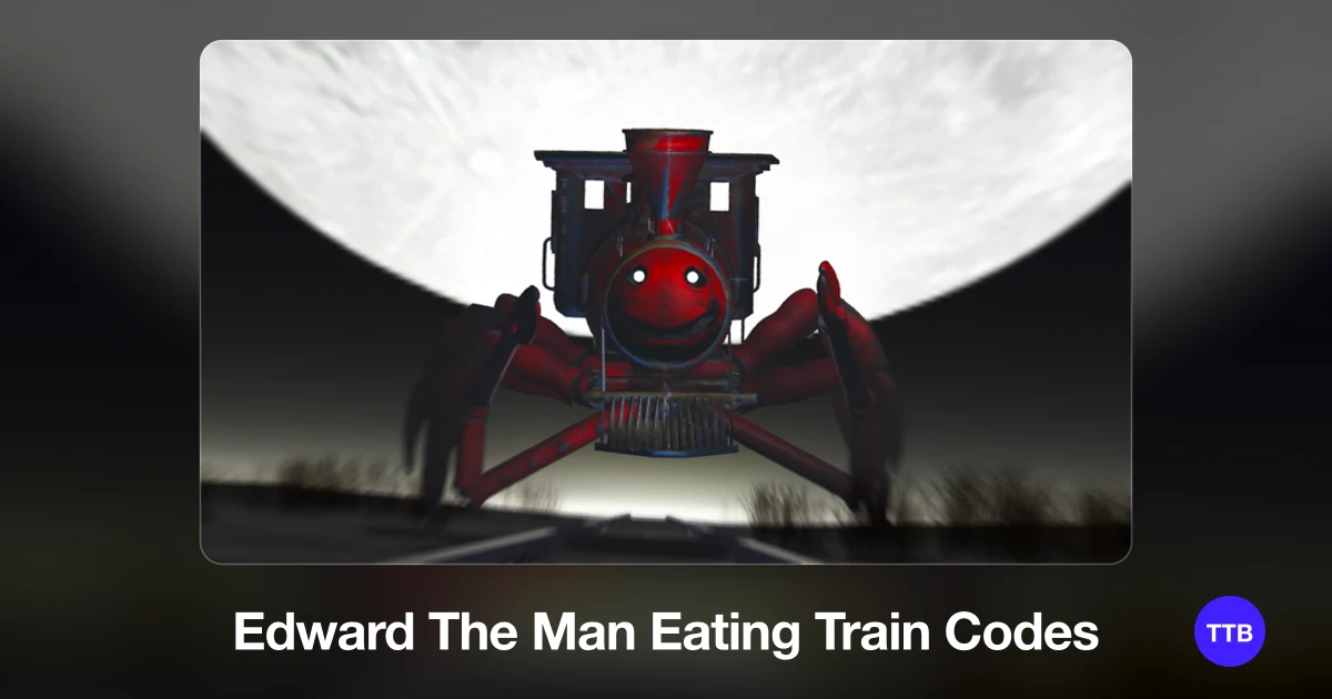 Edward The Man Eating Train codes cover: the official Roblox game image with the game name