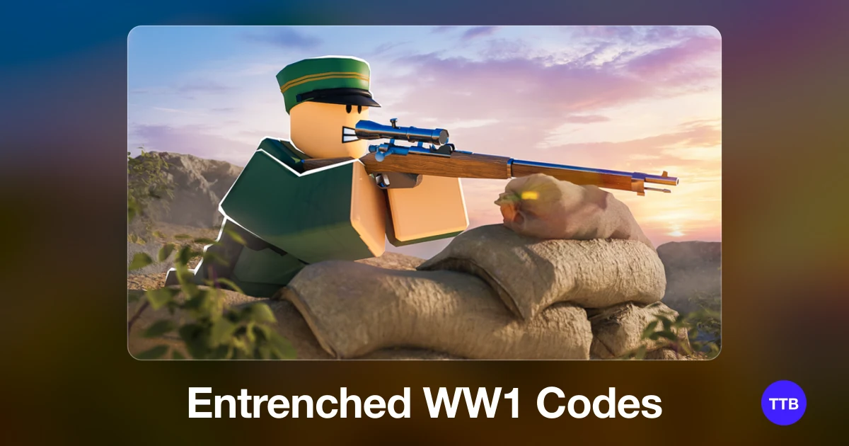 Entrenched WW1 codes cover: the official Roblox game image with the game name