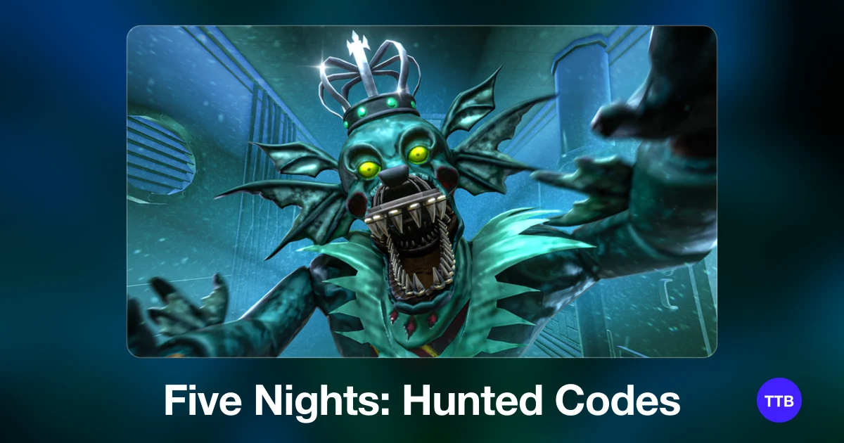 Five Nights: Hunted codes cover: the official Roblox game image with the game name
