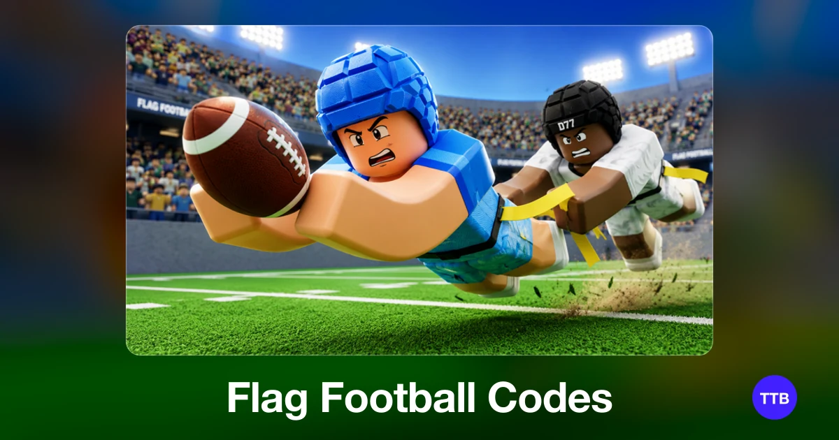 Flag Football codes cover: the official Roblox game image with the game name