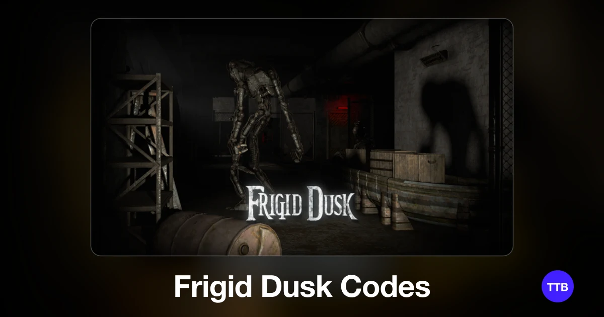 Frigid Dusk codes cover: the official Roblox game image with the game name