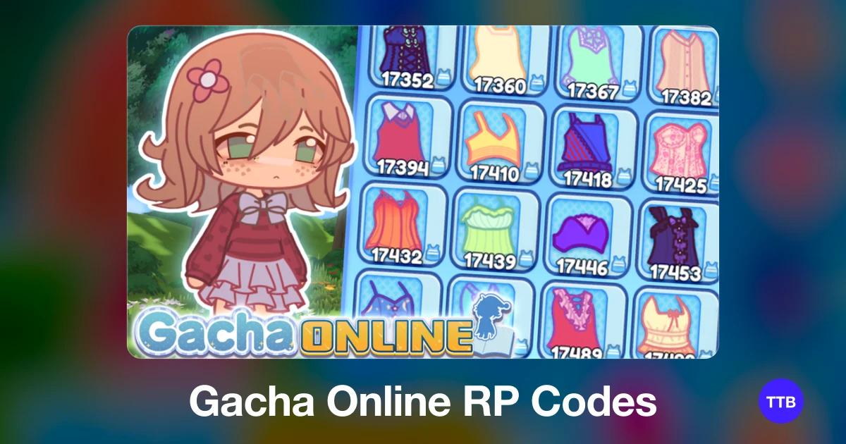 Gacha Online RP codes cover: the official Roblox game image with the game name