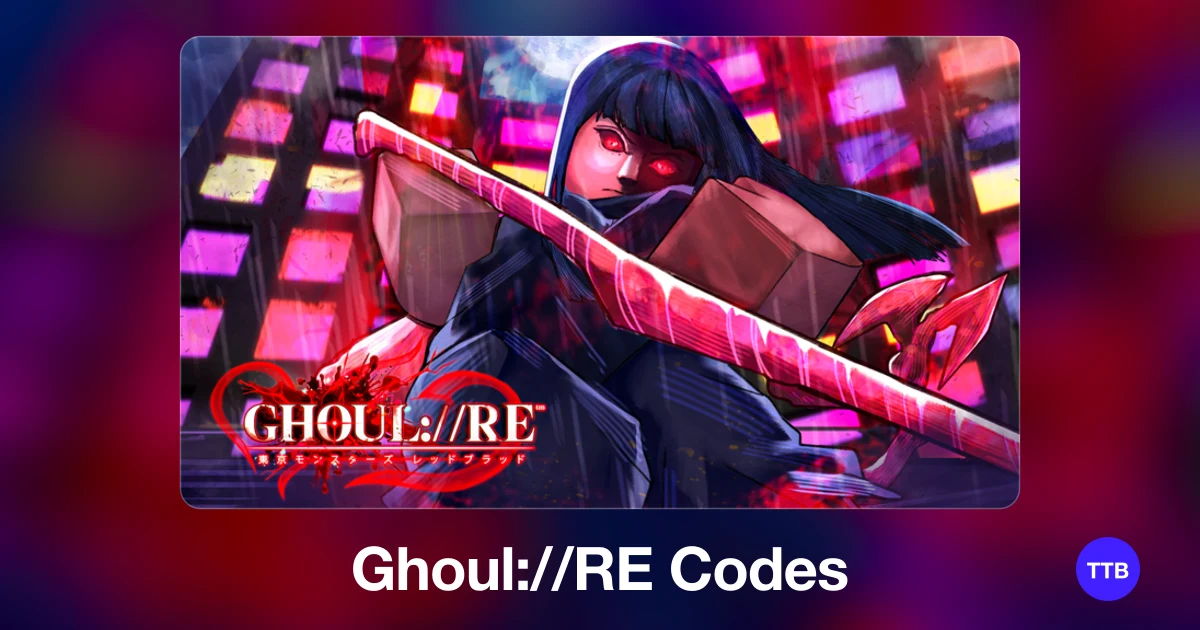 Ghoul://RE codes cover: the official Roblox game image with the game name
