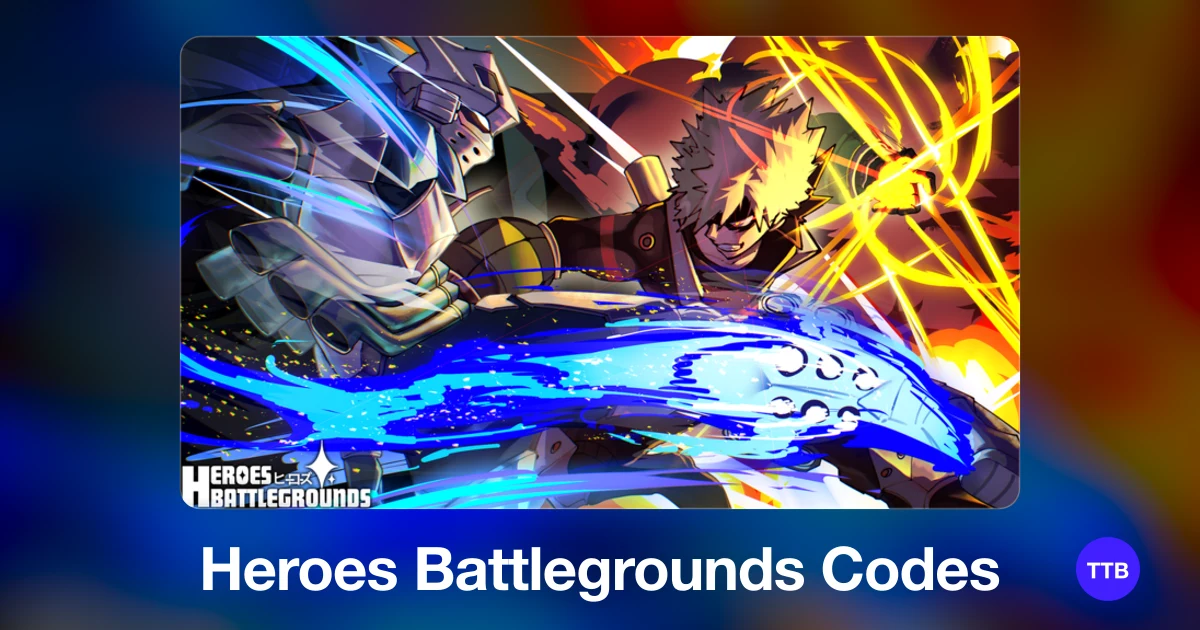 Heroes Battlegrounds codes cover: the official Roblox game image with the game name