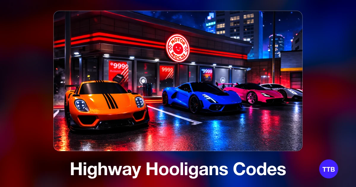 Highway Hooligans codes cover: the official Roblox game image with the game name