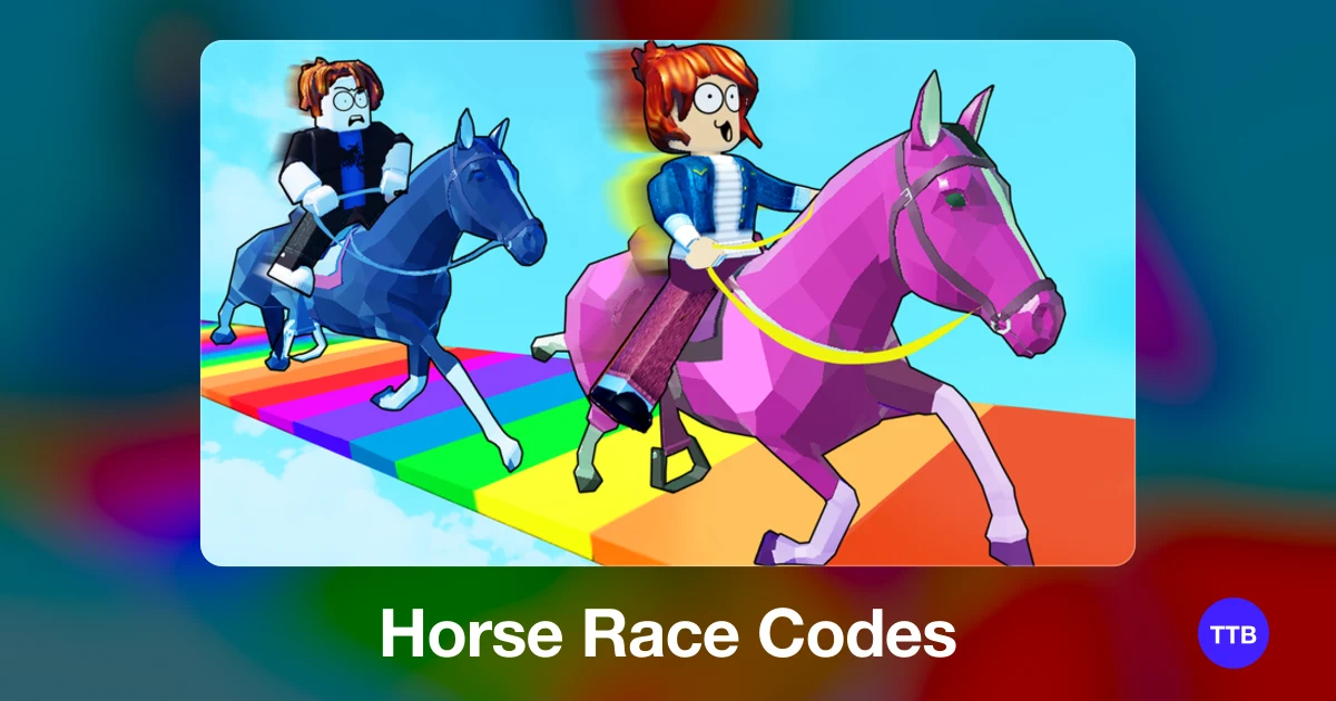 Horse Race codes cover: the official Roblox game image with the game name