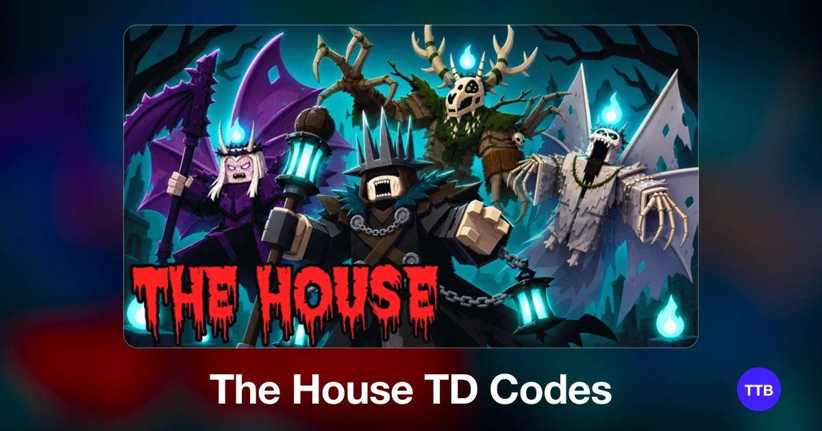 The House TD codes cover: the official Roblox game image with the game name