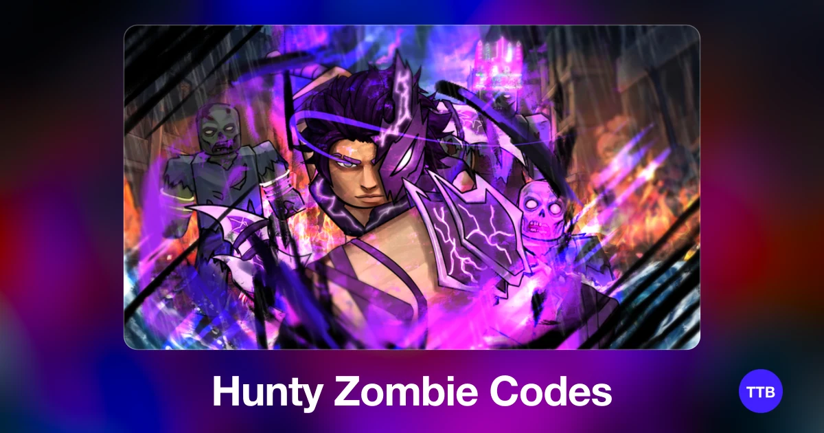 Hunty Zombie codes cover: the official Roblox game image with the game name