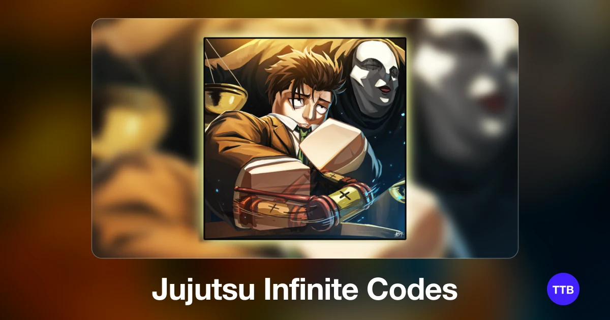 Jujutsu Infinite codes cover: the official Roblox game image with the game name