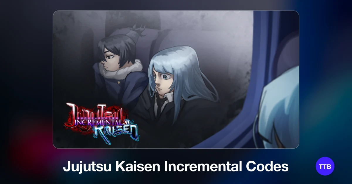 Jujutsu Kaisen Incremental codes cover: the official Roblox game image with the game name