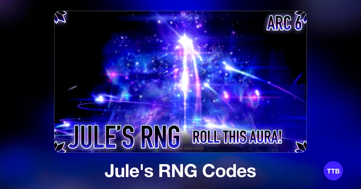 Jule's RNG codes cover: the official Roblox game image with the game name