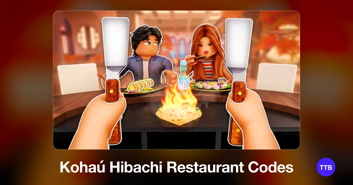 Kohaú Hibachi Restaurant codes cover: the official Roblox game image with the game name