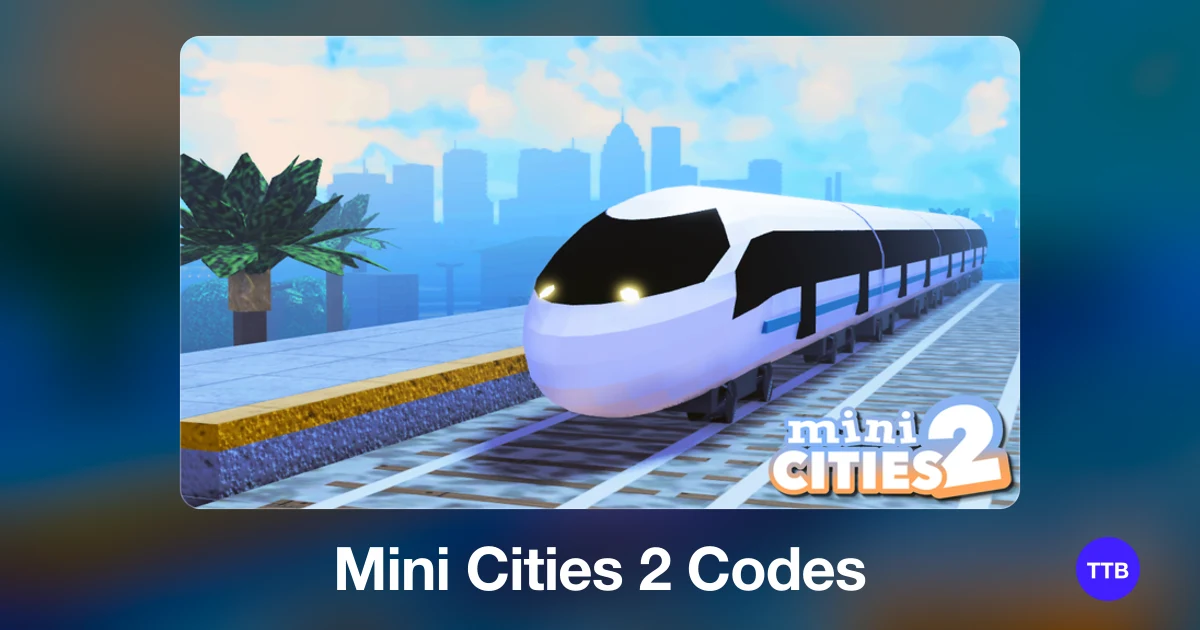Mini Cities 2 codes cover: the official Roblox game image with the game name