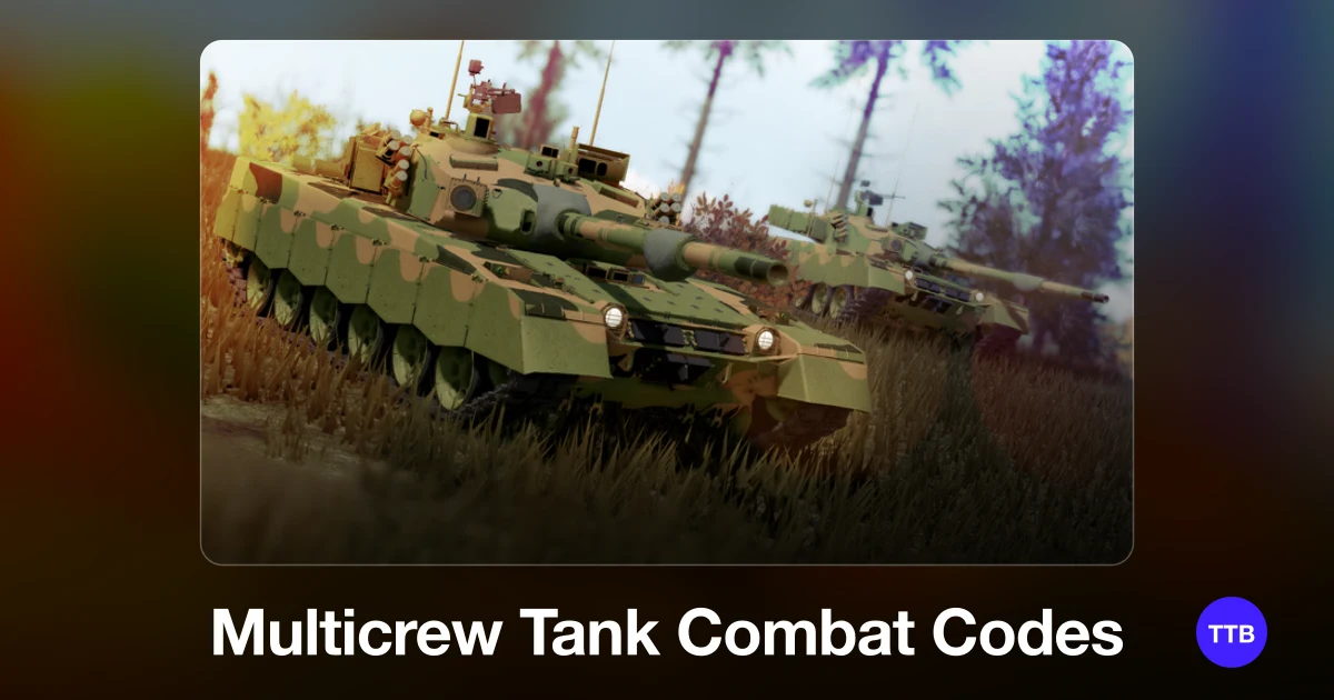 Multicrew Tank Combat codes cover: the official Roblox game image with the game name