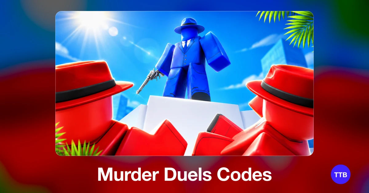 Murder Duels codes cover: the official Roblox game image with the game name