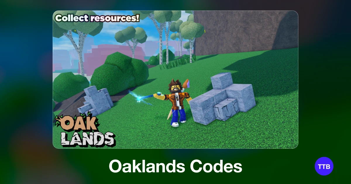 Oaklands codes cover: the official Roblox game image with the game name